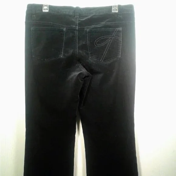 Black Thalia Sodi Velveteen Jeans Size: 1X - Picture 4 of 9